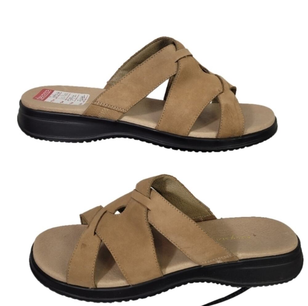 Easy Spirit Espatina SZ 10.5M Leather Sandals Light Brown / New Camel Nubuck